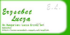 erzsebet lucza business card